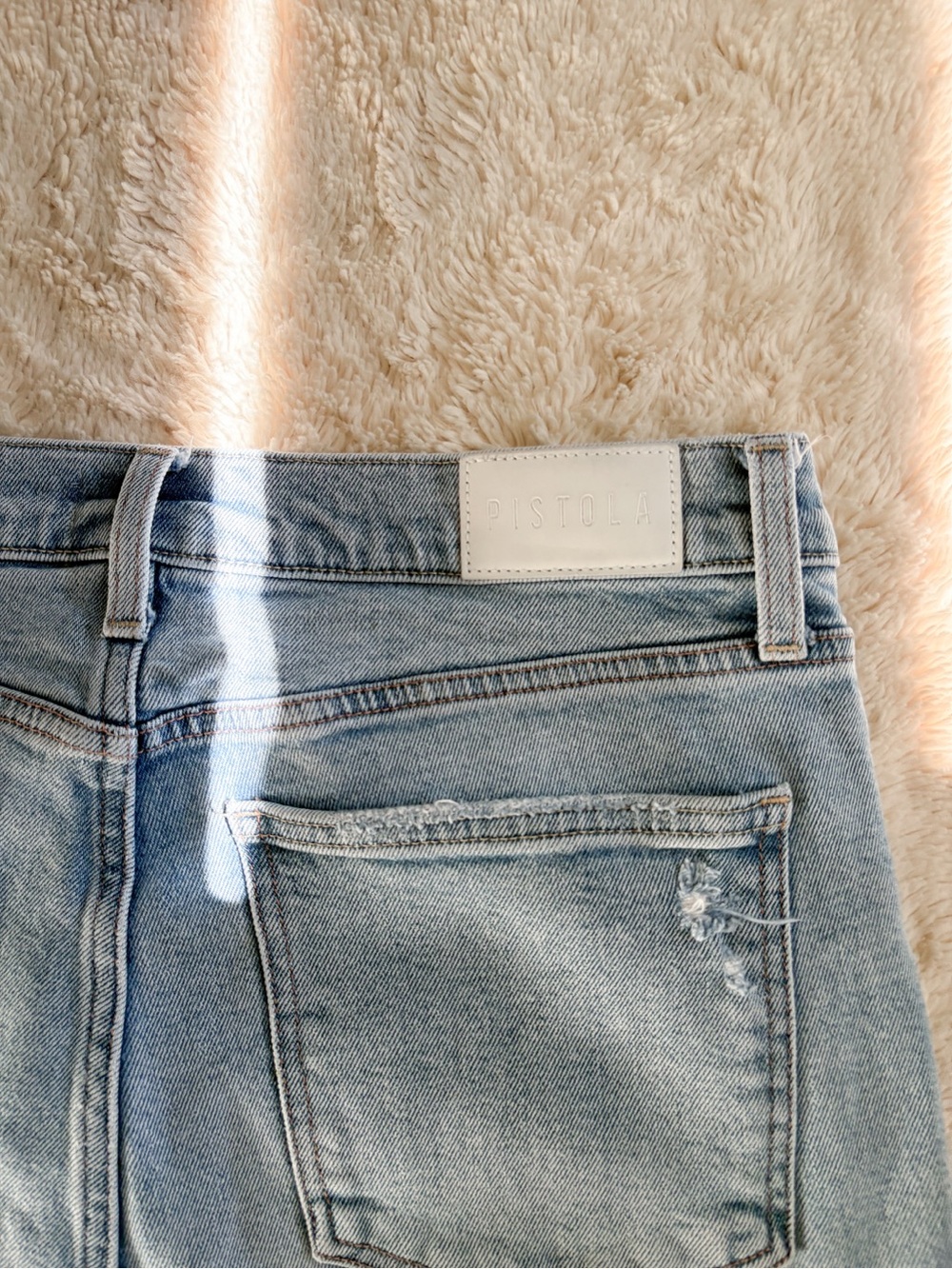 Pistola Charlie High Rise Straight Ankle Jeans Light Wash Size 31 - Picture 10 of 10